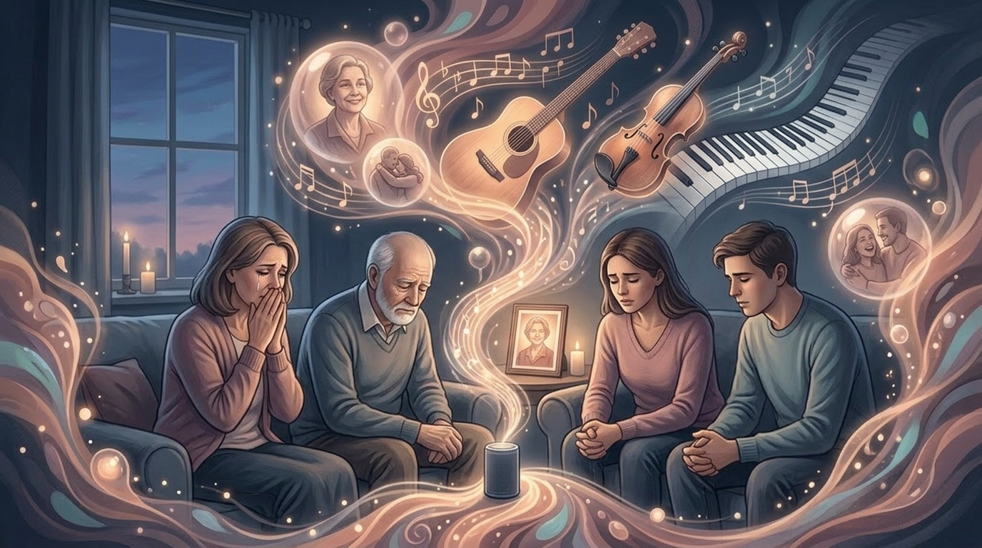Ce que ressent une famille quand elle entend pour la première fois la chanson de son proche