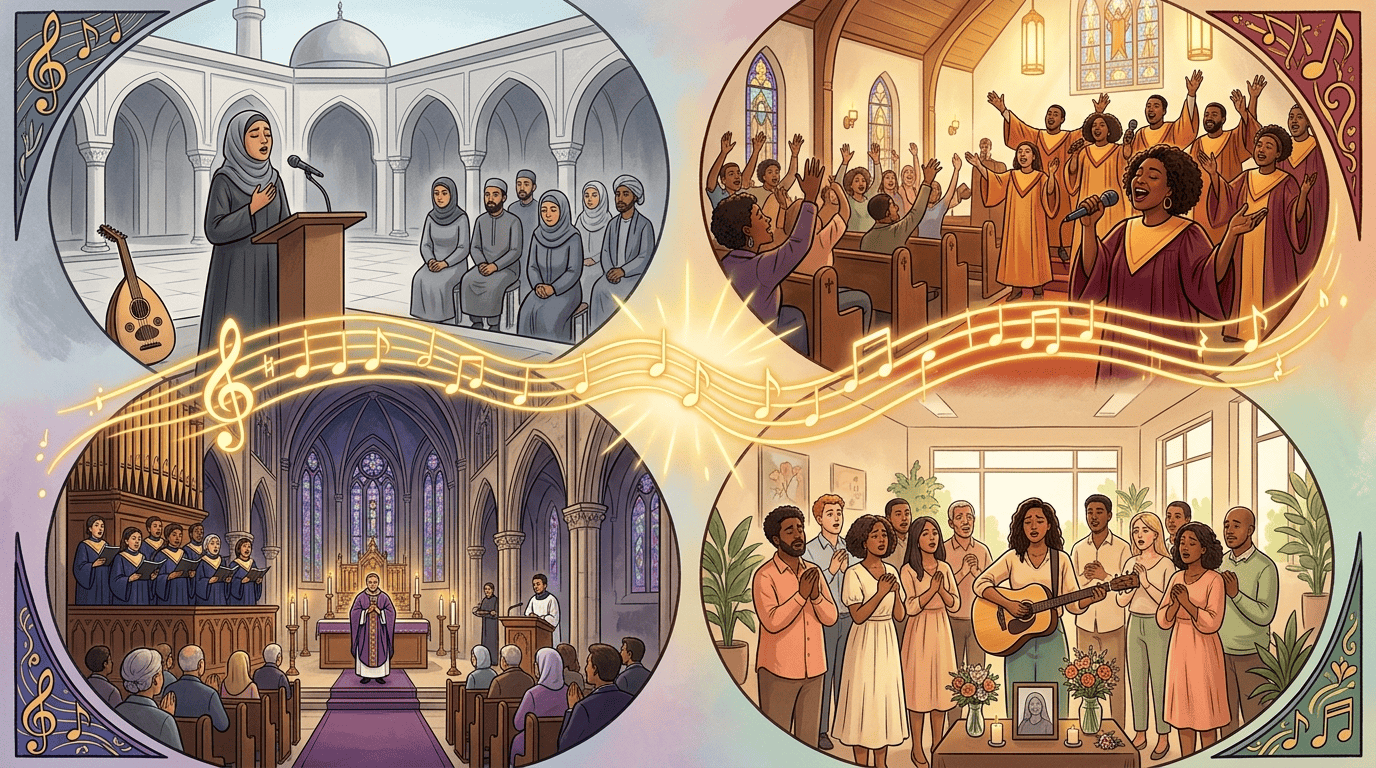 Comment Ohmage adapte chaque chanson à une tradition culturelle ou religieuse ?